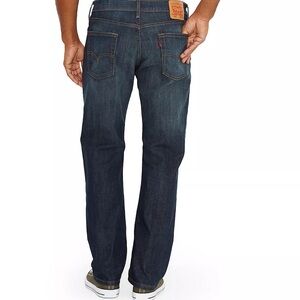 Levi's 514 straight fit dark wash blue denim jeans 36 x 31 VGUC